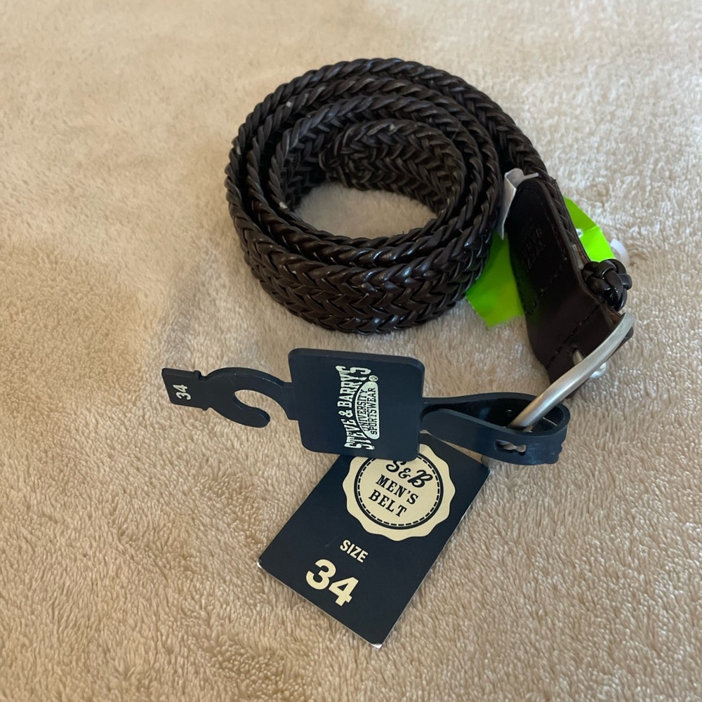 Steve and Barry Braided Faux Leather Belt - Size 34